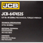 ДИНАМОМЕТРИЧЕН КЛЮЧ С БЪРЗА ФИКСАЦИЯ 1/2″ 40-220 NМ JCB - Image 5