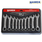 КОМПЛЕКТ КЪСИ ЗВЕЗДОГАЕЧНИ КЛЮЧОВЕ 10 ЧАСТИ HAWEK